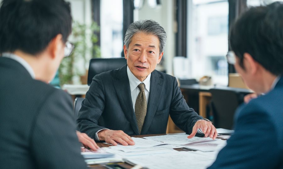 賃貸管理会社の担当者と打ち合わせ